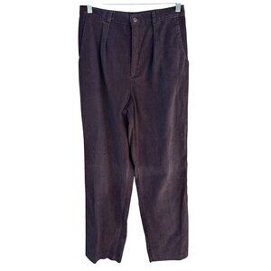 Sears Roebuck & Co Vintage 70s Brown Corduroy Pants Womens Tall Straight Leg 29